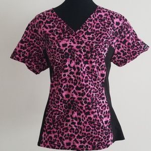 Cheetah Scrub top
